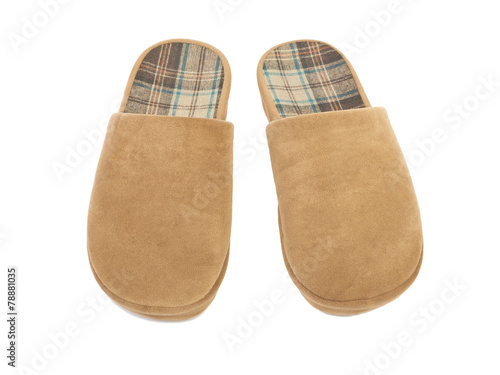 Home slippers. Isolated on white background