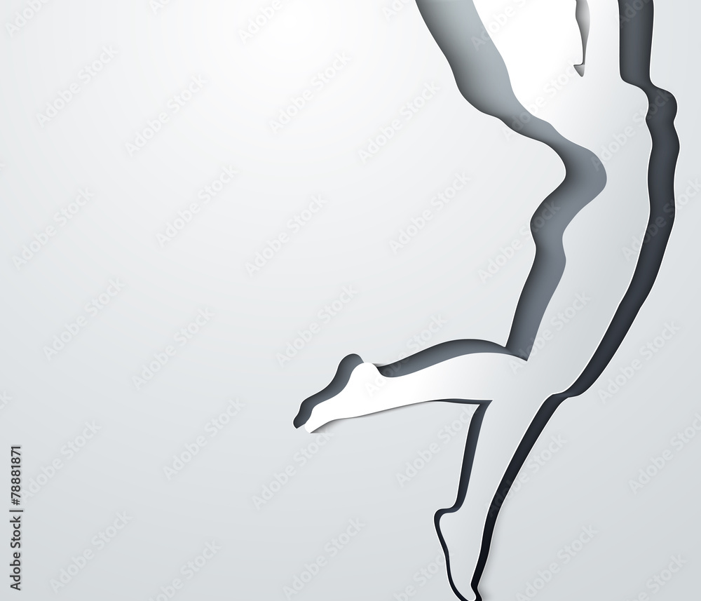 Beautiful young woman silhouette Beautiful young woman silhouette
