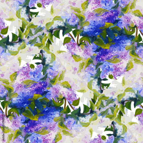Spring flowers seamless pattern