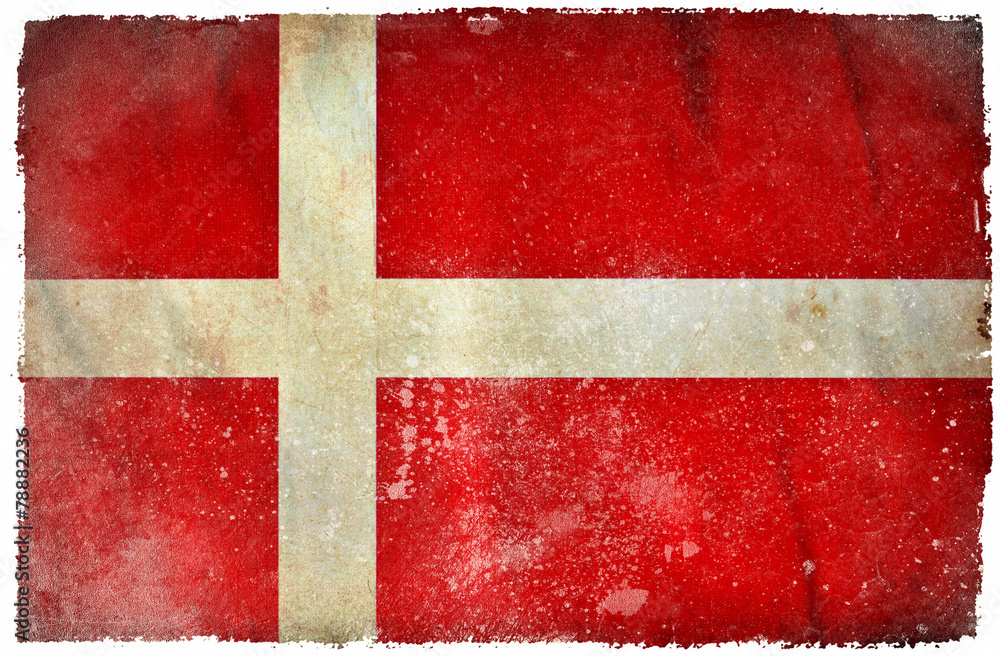 Fototapeta premium Denmark grunge flag