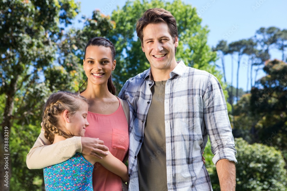 Obraz premium Happy family in the park together