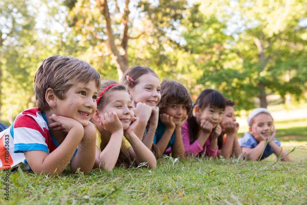 Little children smiling in a row Little children smiling in a row