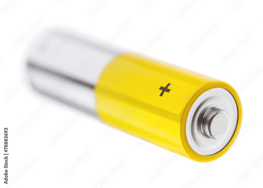 Battery on a white background