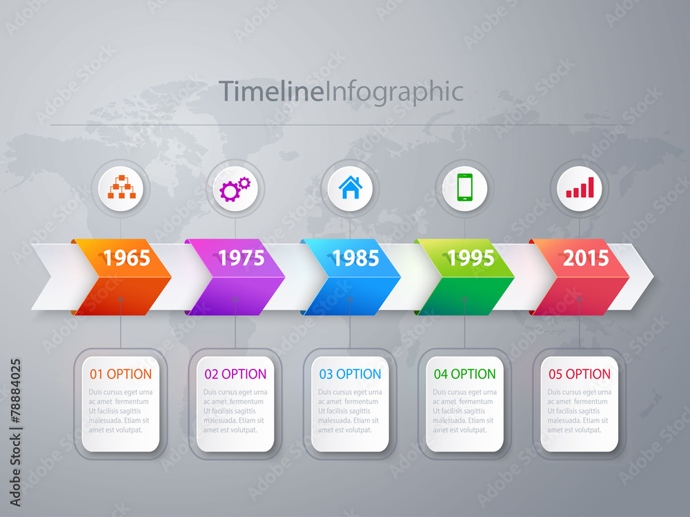 Fototapeta premium Arrow timeline infographic design