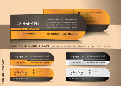 Mini brown business card design