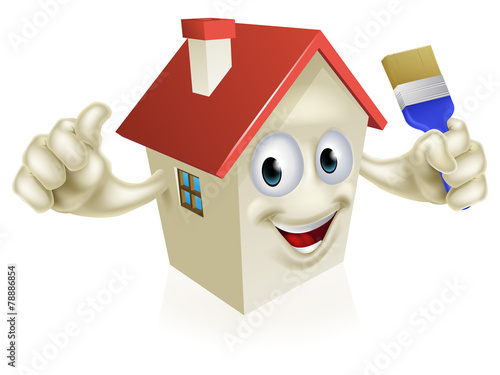 House Holding Paintbrush