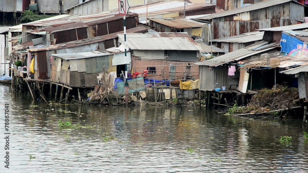 Zoom Out - Shacks on the Saigon River - Ho Chi Minh City (Saigon) Zoom Out - Shacks on the Saigon River - Ho Chi Minh City (Saigon)