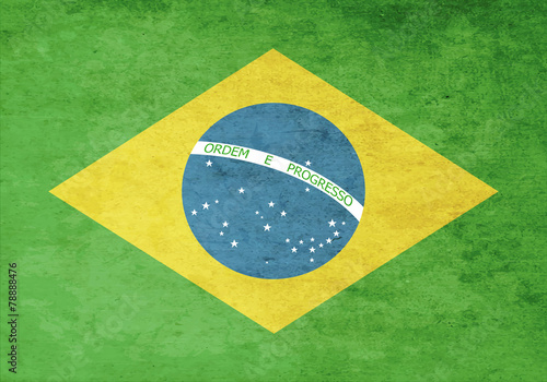 Grunge Flag Of Brazil