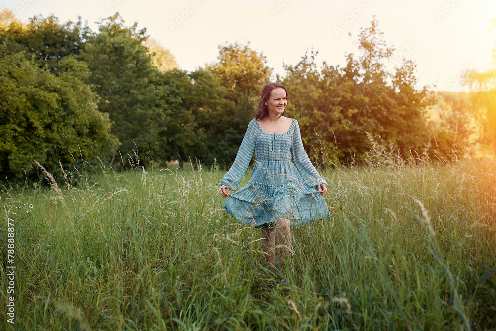 Beauty romantic woman outdoors Beauty romantic woman outdoors