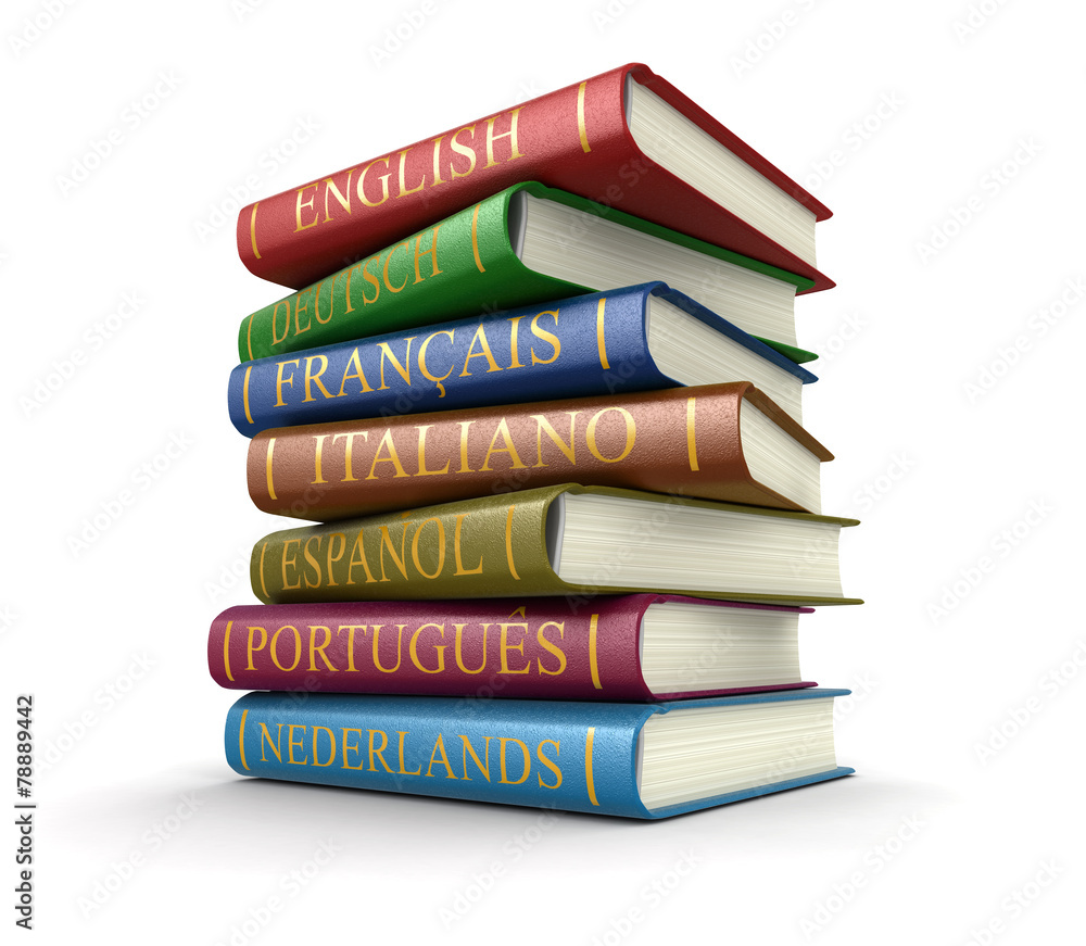 Stack of dictionaries (clipping path included) ilustración de Stock ...