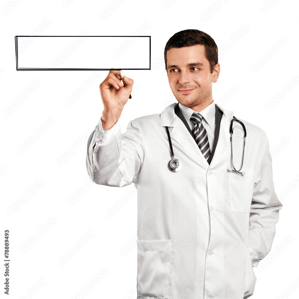 Doctor Man Writing Something