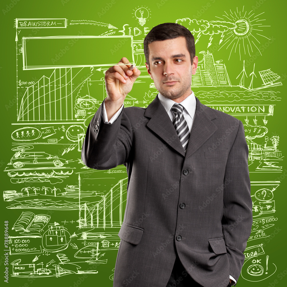 Businessman Writing Something Businessman Writing Something