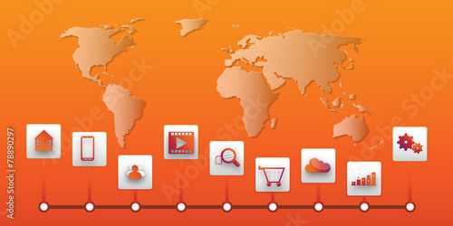 Orange Business marks vector set