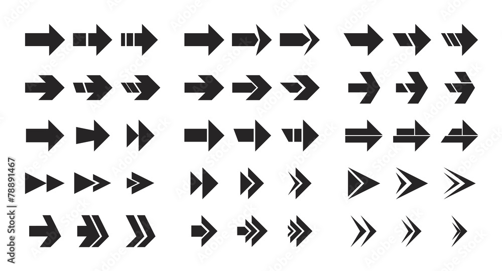 collection of vector arrows collection of vector arrows
