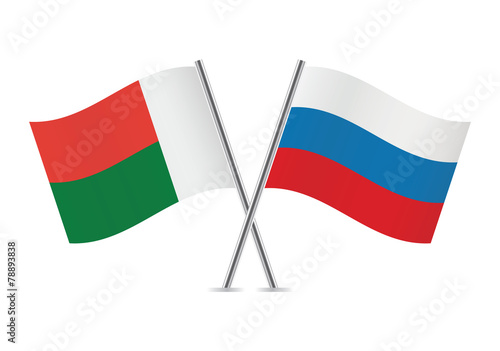 Russian and Madagascar flags. Vector illustration. Free Download Russian and Madagascar flags. Vector illustration. - GFXLoad