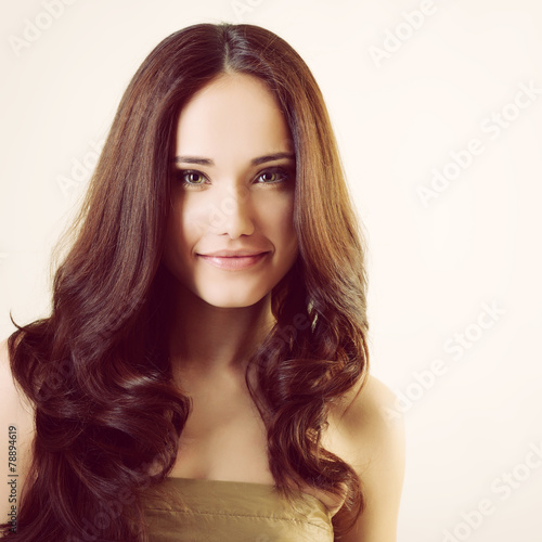 Wallpaper Mural fashion girl, beautiful young woman posing at studio, image tone Torontodigital.ca