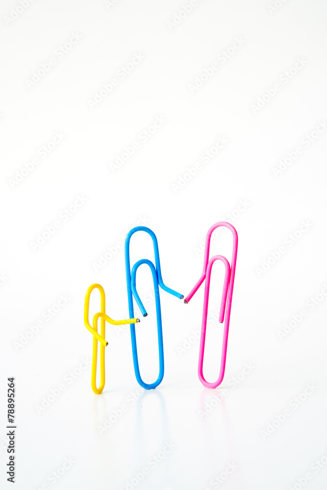 variety of colorful paper clips on white background variety of colorful paper clips on white background