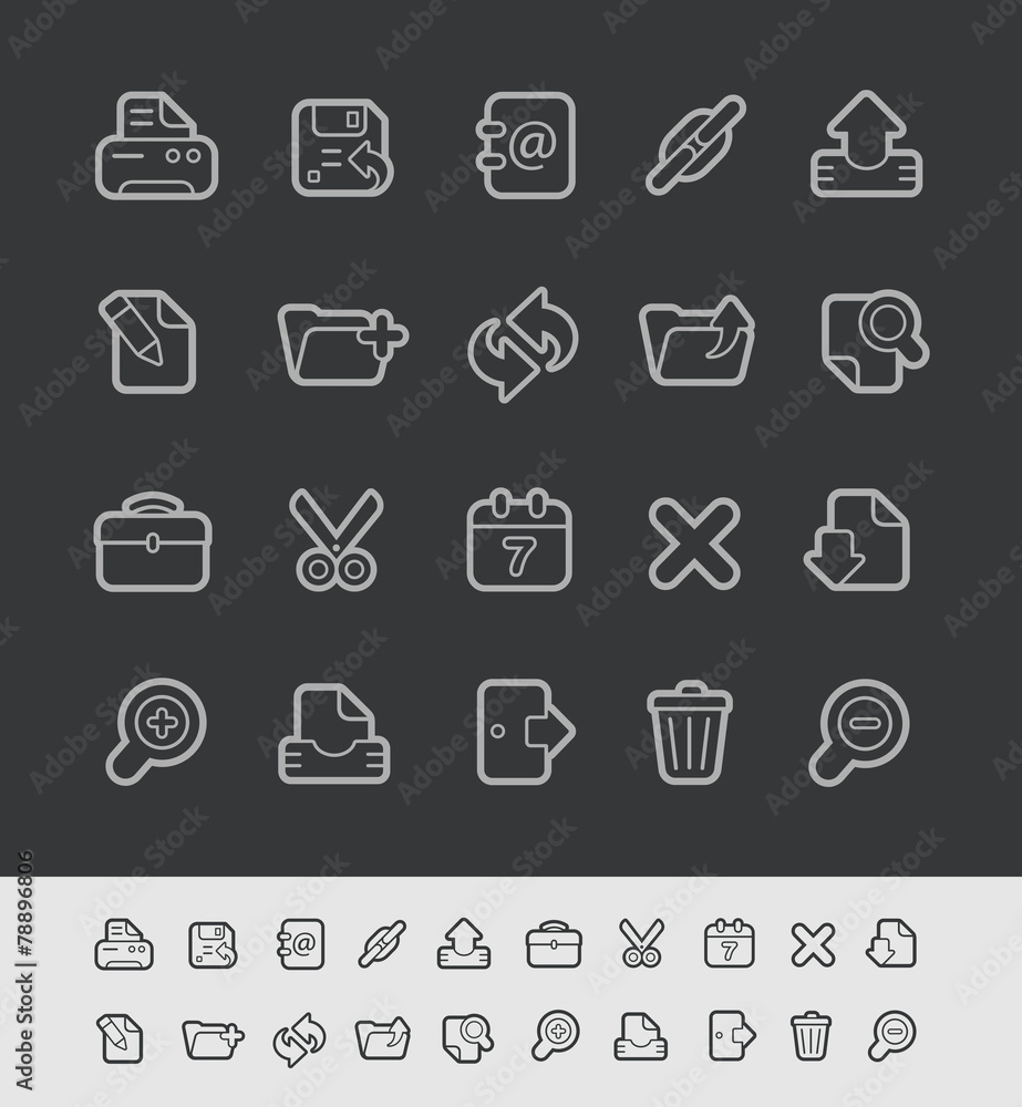 Web Icons -- Black Line Series Web Icons -- Black Line Series