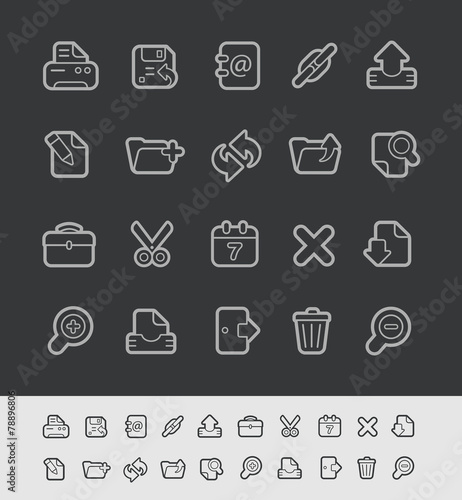 Web Icons -- Black Line Series