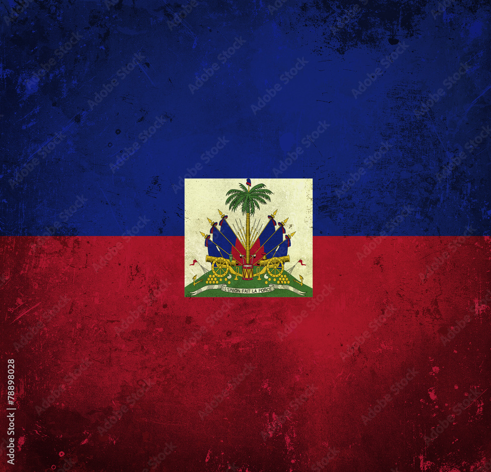 Grunge flag of Haiti
