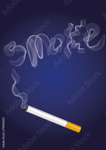 A cigarette with smoke