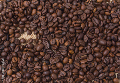 Close-up of coffee beans background