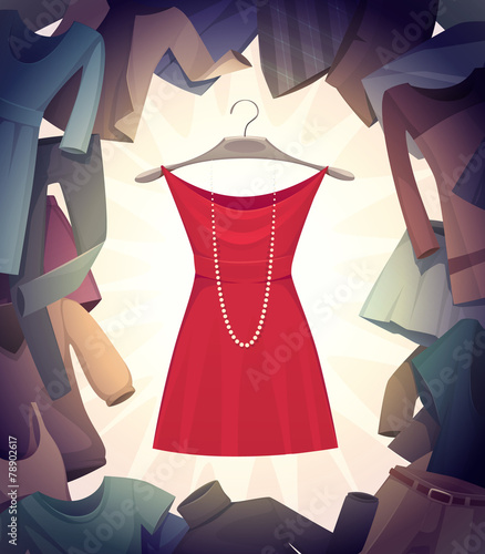 The best dress. Vector illustration