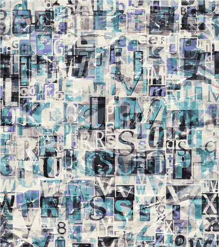 newspaper, magazine collage grunge letters background