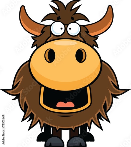 Cartoon Yak Happy