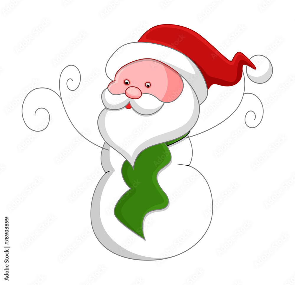 Funny Old Santa Cartoon Character Funny Old Santa Cartoon Character