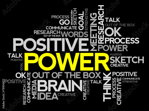 POWER word cloud, business concept