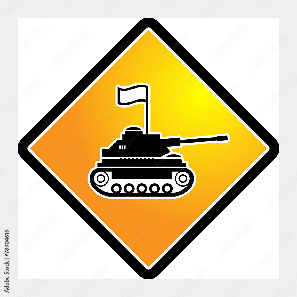 Fototapeta premium Panzer sign, vector