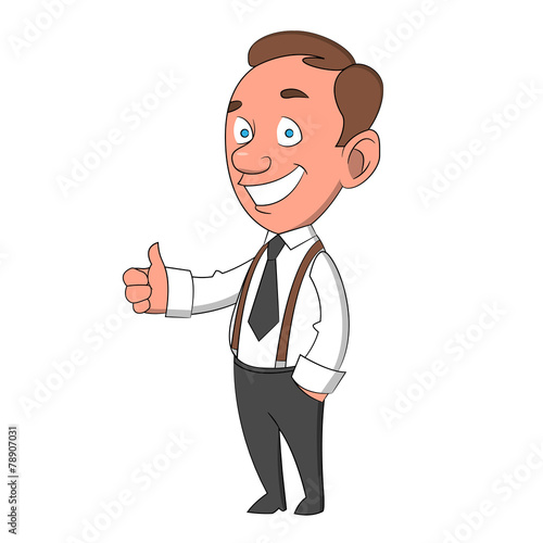 Man shows gesture