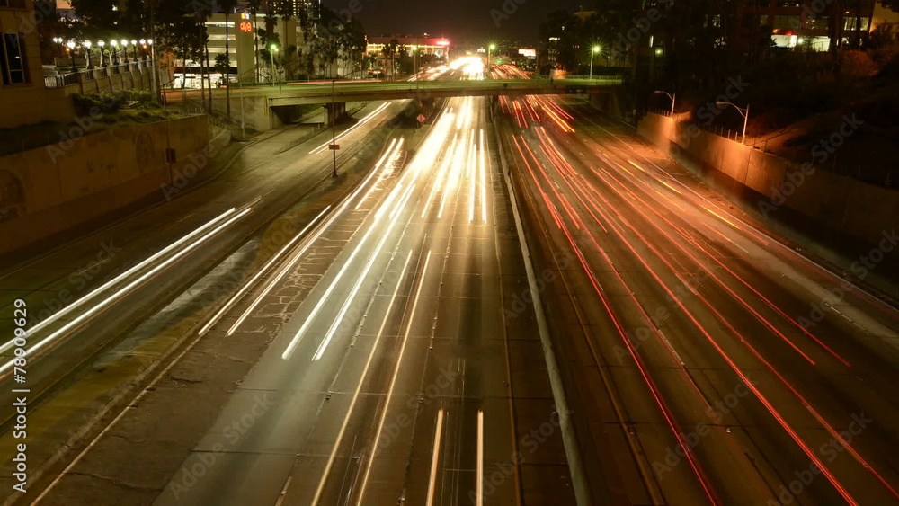 Time Lapse of Rush Hour Traffic in Downtown Los Angeles at Night Time Lapse of Rush Hour Traffic in Downtown Los Angeles at Night