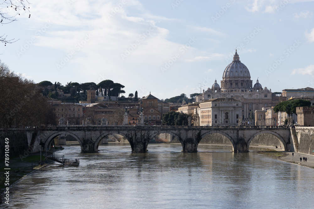 Saint Peter Basilica view from Ponte Umberto