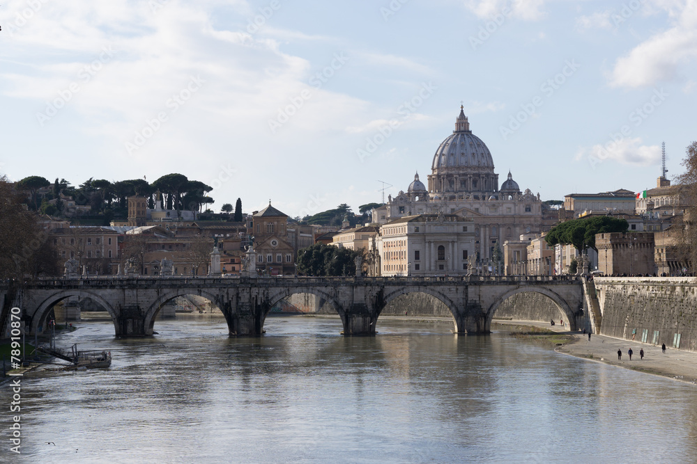 Saint Peter Basilica view from Ponte Umberto