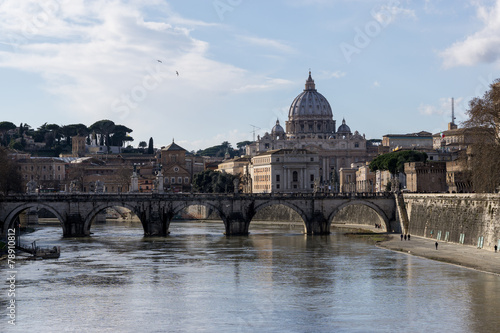 Saint Peter Basilica view from Ponte Umberto