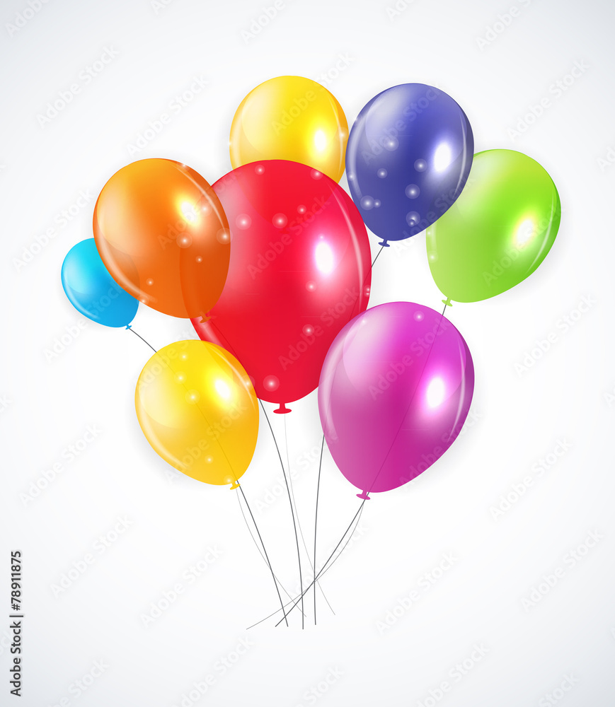 Glossy Balloons Background Vector Illustration Glossy Balloons Background Vector Illustration