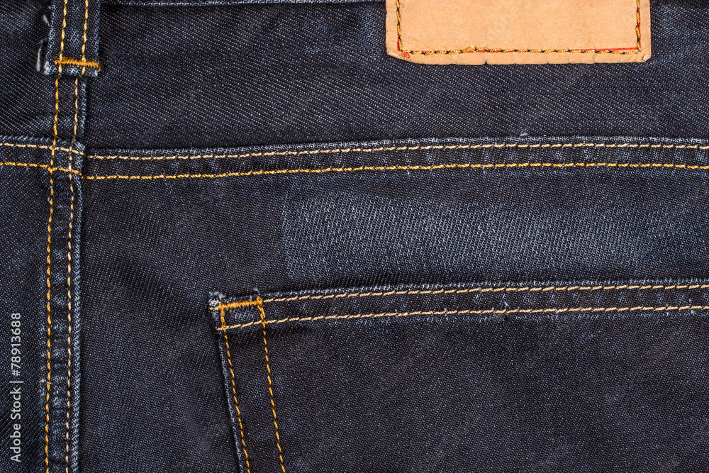 Blue jeans pocket.