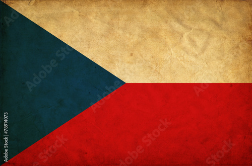 Czech Republic grunge flag