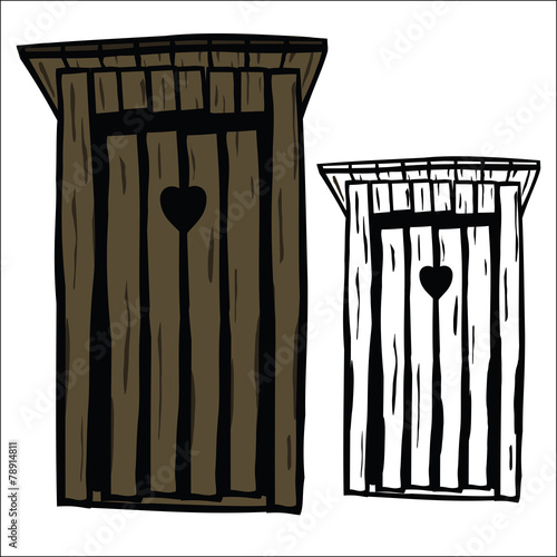 Wood toilet house