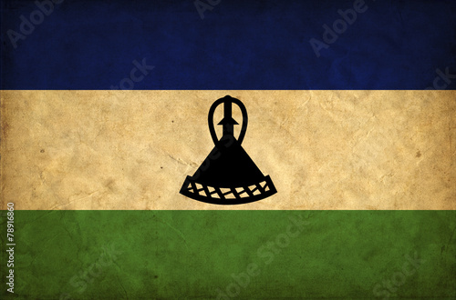 Lesotho grunge flag