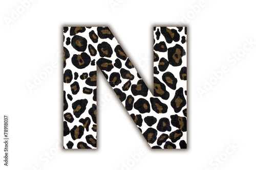 font with pattern leopard