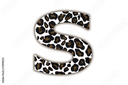 font with pattern leopard