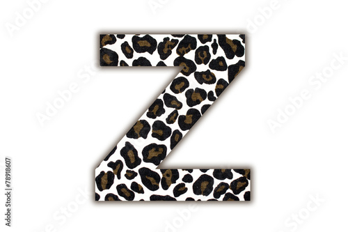 font with pattern leopard