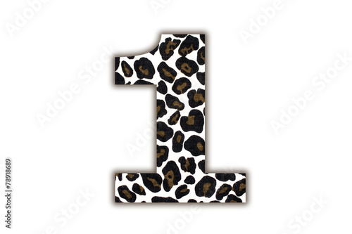 font with pattern leopard