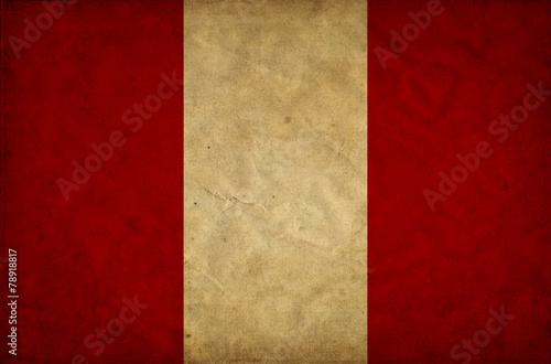 Peru grunge flag