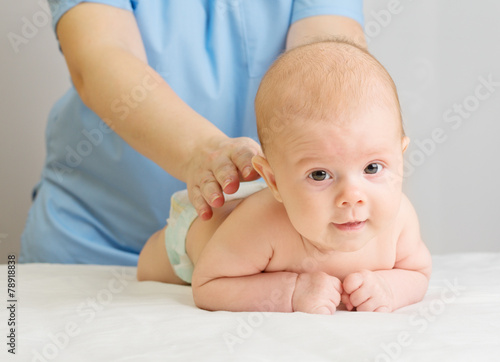 Little baby with doctor