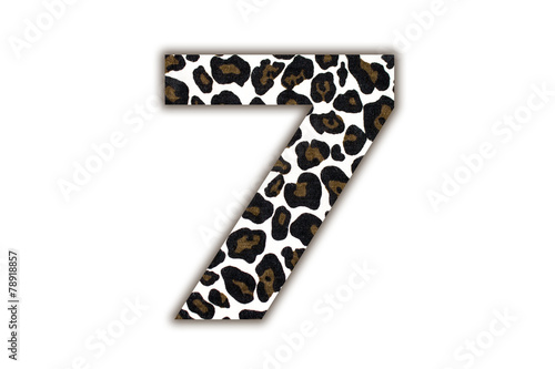 font with pattern leopard