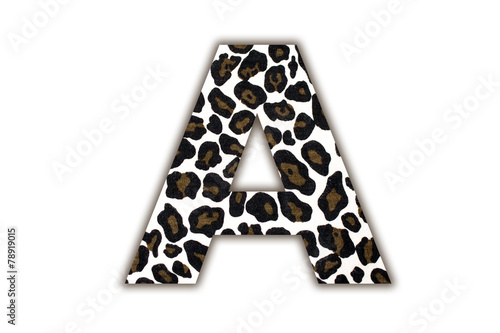 font with pattern leopard